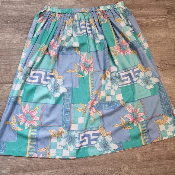 VINTAGE ALFRED DUNNER Floral Midi Skirt 36 / 22W - Picture 8 of 10
